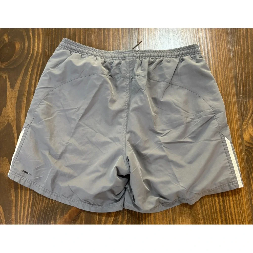 ADIDAS Athletic‎ Shorts Mens Gray Climacool Drawstring Running Gym